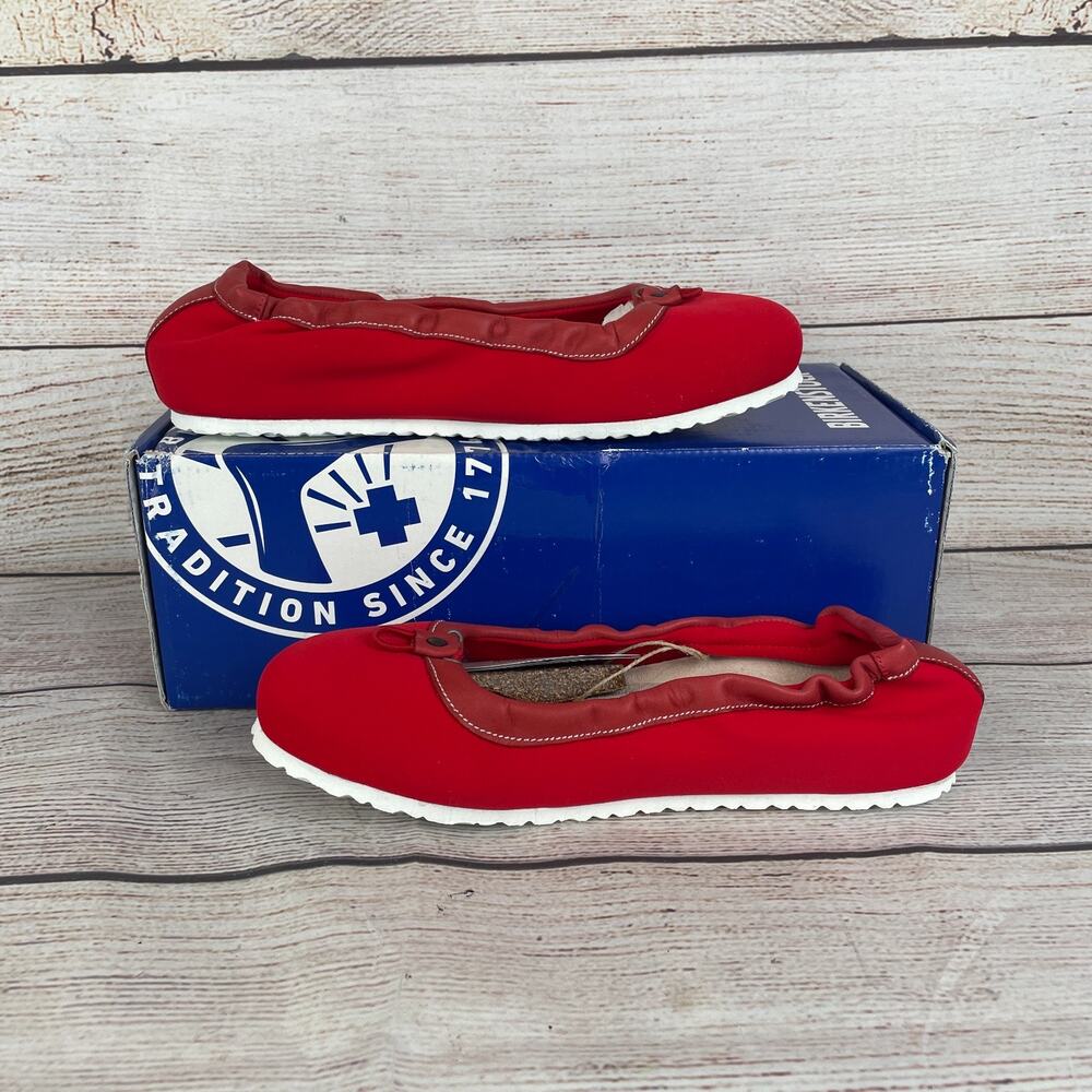 Birkenstock Ponca Womens EU 38 US 7 Narrow Ballet Flats Red - Picture 2 of 11